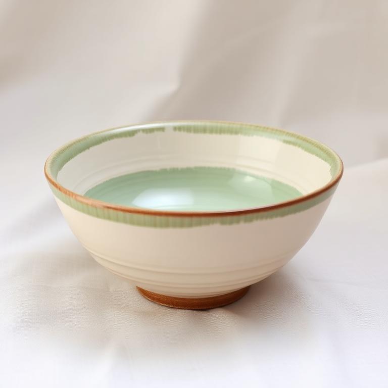 Painted rim bowl