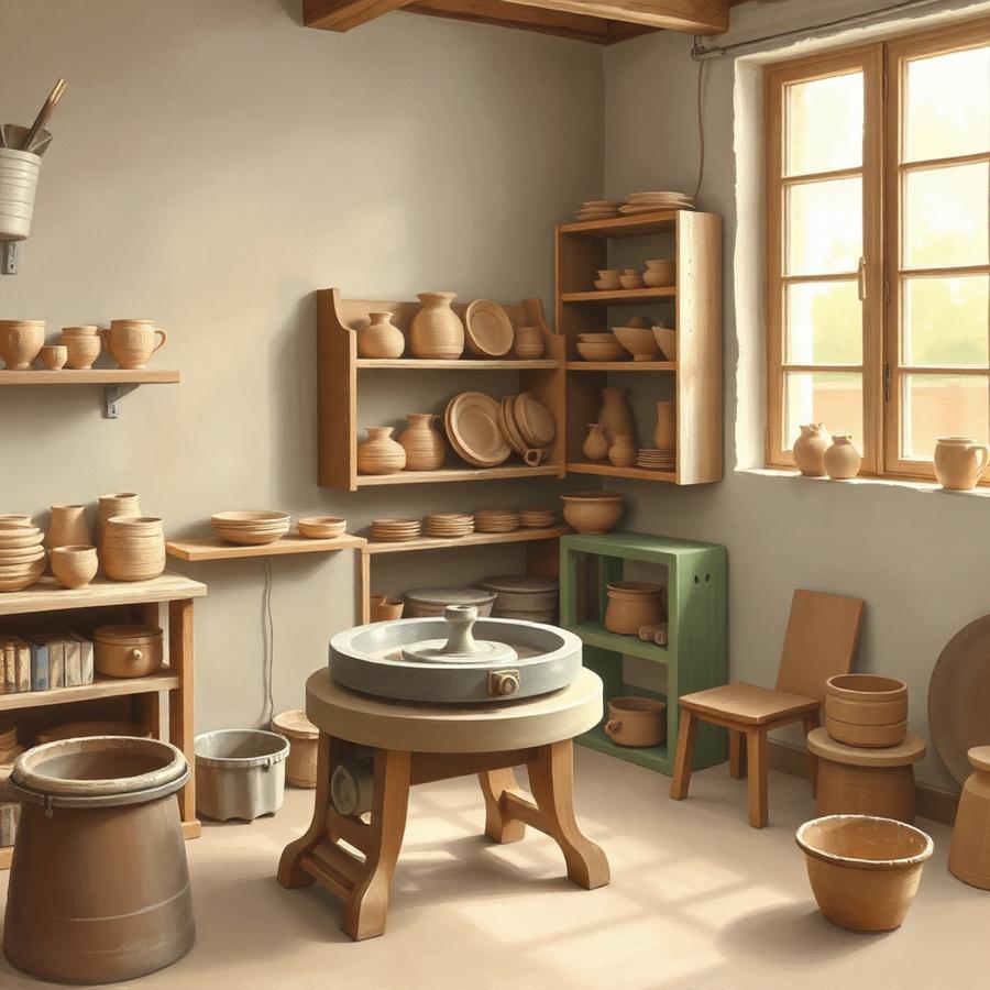 Ceramic studio interior